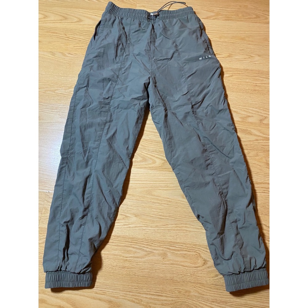 WILO The Label Olive Green Nylon Track Pants Joggers XS Athleisure Gorpcore
